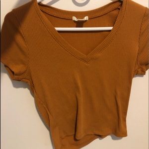 mustard yellow crop top